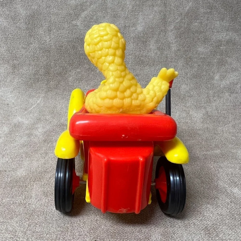 Sesame Street Big Bird Lever Action Toy Car Illco 1988
